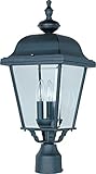 Maxim 3008BK, Builder Cast Cast Aluminum Outdoor Post Lighting, 180 Total Watts, Black [並行輸入品]