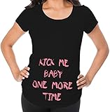 AwkwardスタイルKick Me Baby One More Time妊娠発表マタニティTシャツ面白いMom to Be Gift US サイズ: S カラー: ブラック