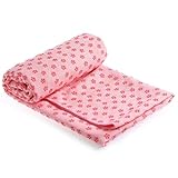 ヨガラグ ヨガマット ヨガタオル おしゃれ ホットヨガ 滑らない ストレッチ エクササイズ トレーニング (ピンク)