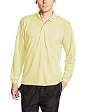 [グリマー] 4.4オンス ドライ 長袖 ポロシャツ [ポケット付] 00335-ALP メンズ ライトイエロー 3L