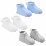 Domybest 3pcs ベビーソックス 子供ソックス 靴下 裏起毛 秋冬 ベルベット キッズ 男の子 女の子 0-3歳 かわいい 滑り止め 防寒 通園 通学 普段着 お出かけ
