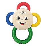 ヘス社 ドイツ製 木のおもちゃ おしゃぶり ラトル 歯がため ニコニコ