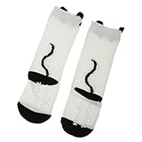 Lovoski 綿　新生児　幼児　ニーハイ　靴下　ソックス　レッグウォーマー　ニーソックス　全2色2サイズ - 白, S