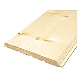 北欧レッドパイン ログパネル 無垢羽目板 パネリング 本実V溝 無塗装 19x181x3900mm 5枚入 ログハウス 壁材 外壁