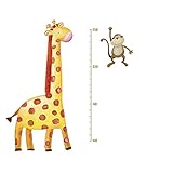 RoomMates INT2141GC Giraffe Peel and Stick Metric Growth Chart Wall Decals