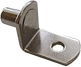 1 / 4 "ブラケットスタイルキャビネットシェルフサポートペグ穴付き 100 シルバー SS-BraHole-.25-PN-100