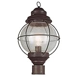 Trans Globe Lighting 69905 RBZ 1-Light Post Lantern, Rustic Bronze [並行輸入品]