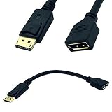 Rosebe DisplayPort延長ケーブル、DisplayPortオス - メスアダプタ耐久性延長ケーブル、DPケーブルビデオケーブル
