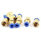 uxcell クイック 継手 1/4 BSP スレッド プッシュ イン コネクタ 空気圧 エア カプラー 8個入り