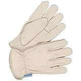 Bob Dale 20-1-288-L Premium Grain Leather Cowhide Driver Glove, Large, White by Bob Dale