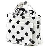 おむつポーチ(巾着トート) モノトーン おむつバッグ 外出 日本製 polka dot large(broadcloth・white) B1304900