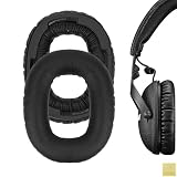 Geekria イヤーパッド QuickFit 互換性 パッド マーシャル Marshal Monitor III A.N.C. Over-Ear (1006861) ヘッドホンに対応 パッド イヤー/イヤーカップ (プロテインレザー/黒)