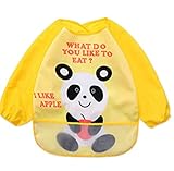 【SEBLES】 ベビー キッズ キュート エプロン マジック テープ 防水 食べはじめ 0歳 ～ 3歳 全9種類 サイズ 100cm クロスセット (ぱんだ,100)