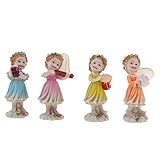 P Prettyia 4個セット　ミニチュア 花の妖精 お庭 ガーデンオーナメント 樹脂 マイクロ風景置物