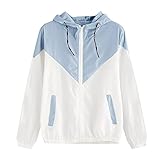 上着 Timsa カレッジ風 パッチワークオーバー レディース アウター 薄い軽量 防風 フード付き 防寒服 秋冬 シンプル トップス 女性 ポケット付き ドローストリング コート 女の子 日焼け止 
