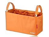 greenleaf-jp ベビーカーバッグ ドリンクホルダー かわいい 軽量 ベビーカー収納 簡単装着 マザーズバッグ バッグインバッグ (オレンジ)
