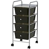 ナカバヤシ チェスト キャパティS 深4段 クリアブラック ランドリー収納 G193