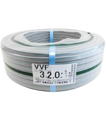 Amazon | 電工試験対策 VVF2.0mm×3芯 黒白緑 600Vビニル絶縁