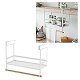 戸棚下収納ラック 調味料ラック キッチン 収納 タオルハンガー 戸棚下調味料ラック tosca トスカ ホワイト 03498