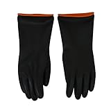 SODIAL(R) ペア 14.5インチ長さ　耐酸　耐薬品性ゴム手袋