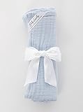 Baby Laundry Cotton Swaddler, Swaddling Blanket for Boys Girls - Blue (44 x 44) by Baby Laundry