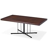 LOWYA （ロウヤ） テーブル ローテーブル 突板 スチール脚 アジャスター 簡単組み立て センターテーブル 幅110cm ダークブラウン