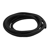 uxcell コルゲートチューブ ケーブルプロテクター プラスチック 18mm x 15mm フレキシブル 3.6M ブラック