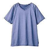 VENEX(ベネクス) リカバリーウェア 半袖Tシャツ ラグランスリーブ コンフォートクール ショートスリーブ Vネック メンズ ブルー M 8301
