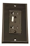Leviton T7380-E 20 Amp, 125 Volt, Tamper Resistant, Decora Plus Duplex Surge Suppressor Receptacle, 