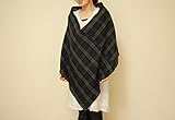 bebe couture(ベベクチュールベビー用品専門店)日本製・簡単かぶるだけ授乳カバー授乳ケープ ブラックウォッチ・フリーサイズ