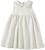 Egg by Susan Lazar Baby Girl's Peter Pan Collar Dress - Platinum - 18 Months [並行輸入品]