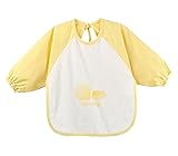 幼児 赤ちゃん ベビー服 お食事用ビブ スモック エプロン よだれかけ うわっぱり 防水 通気 柔らかい 快適 高質量 アラミド繊維製 1.5－3歳 M（黄）