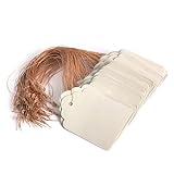 Demiawaking 園芸用タグ 吊ラベル カラー 植物ラベル フラワーラベル ガーデニングラベル 100枚入 グレー(5×7cm)