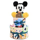 ミッキーのレインボーおむつケーキ (パンパースM)