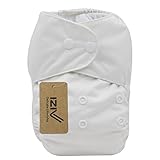 iZiv新生児1厚いおむつ付きオーガニック幼児防水/調整/再利用可能/洗えるポケット布おむつのフィット赤ちゃん0.5-3歳（ホワイト）