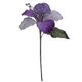 21 cmパープルベルベットHybiscus 6 "花