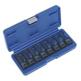 Sealey Impactスプラインソケットビットセット8pc 1 / 2 " Sqドライブ