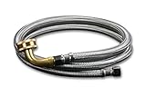 Everflow Supplies 28760-nl鉛フリーステンレススチール食洗機供給ラインwith Swivelエルボ圧縮とメスホーススレッド接続、との3 / 8 " x 3 / 4 " 60 "