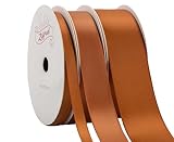 【Zofrud】コパー ダブルフェイス サテンリボン 3巻セット - 合計27メートル (6mm幅、16mm幅、25mm幅 x 9M) - 手芸、ギフトラッピング、ウェディングに最適