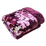 昭和西川 襟付き2枚合わせ毛布【ブランシェ】シングルサイズ 約140×200cm レッド（RE）