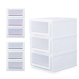 LOWYA （ロウヤ） 収納 収納ケース チェスト 木天板 ハイブリッド天板 色分けプレート付 帯電処理 角丸加工 幅35 3段 透明 クリア