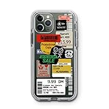 AINONE iPhone14 ケース おしゃれ 韓国 かわいい アイホン 14 スマホ 携帯 カバー ステッカー TPU ソフトケース ラベル ロゴ 人気 バーコード (iPhone14 6.1インチ / ピクチャーカラーB)