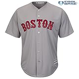 ボストンレッドソックスMLBメンズクールベースRoad Jersey – Grey ( Small )