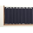 カフェカーテン 1級遮光 遮光率100％生地 5217ストライプネイビー 幅140x丈50cm1枚入