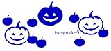 HARRY STICKER ハロウィンウォールステッカー転写式ジャックランタンの浮遊ネイビーM ハロウィン ｳｫｰﾙｽﾃｯｶｰ転写式 ジャックランタンの浮遊 ネイビー M 【1点】