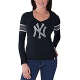 MLB Boys MLB New York Yankees ' 47ブランドレディースHomerun長袖Tシャツ、スタイル1 (ネイビー) XL