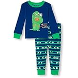 THE CHILDREN'S PLACE(ザ・チルドレンズプレイス) トップ&ストライプ アイボール プリント パンツ パジャマ セット インク スリープウェア 9～12ヶ月【並行輸入】