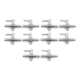 uxcell　空気ポンプ　エアチューブ 分岐管　水槽　水族館　ステンレス鋼　10個入り