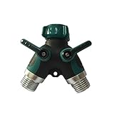weirunメタル3ウェイ切替弁ボールバルブ3 / 4 "ガーデンホーススプリッタ/水ホースコネクタforアウトドア蛇口スプリンクラ& Drip潅漑システム