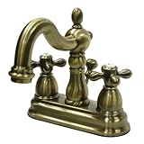 Kingston Brass KB1603AX Two Handle 4 in. Centerset Lavatory Faucet with Retail Pop-up